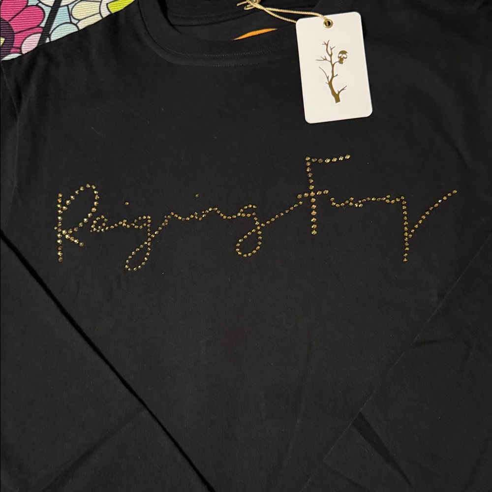 Reigning Fury: Rhinestone Script Long Sleeve - Picture 4 of 12